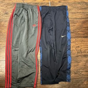 2 pairs of M boys athletic pants - Nike and adidas